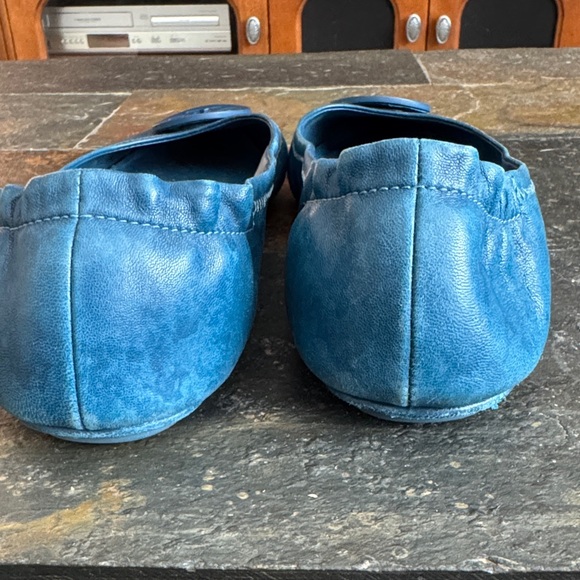 Tory Burch Vibrant Blue Leather Flats - Picture 4 of 6
